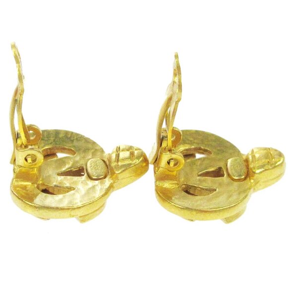 Chanel Heart Earrings Clip-On Gold 97P AK38300k